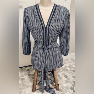 Max Studio Black and White Patterned Blouse